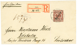 SAMOA : 1901 50pf (n°6) Canc. APIA On REGISTERED Envelope To WIESBADEN Vvf. - Samoa