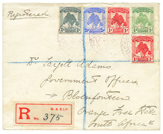 GILBERT ISLANDS To ORANGE FRE STATES : 1911 1/2d+ 1d(x2)+ 2d+ 2 1/2d On REGISTERED Envelope To BLOEMFONTEIN SOUTH AFRICA - Isole Gilbert Ed Ellice (...-1979)