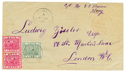 "ODUMASIE - GOLD COAST " : 1898 1/2d + 1d(x2) Canc. ODUMASIE On Envelope To LONDON. RARE. Vf. - Costa D'Oro (...-1957)
