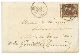 GRECE To LA GOULETTE (TUNISIA) : 1881 30l On Envelope With Full Text From "PIREE" To French GUNBOAT "JEANNE D' ARC" At L - Altri & Non Classificati