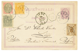 ICELAND : 1900 P./Stat 8a + 3a+ 4a+ 5a+ 6a Canc. AKUREYRI To BELGIUM. Scarce. Vvf. - Otros & Sin Clasificación