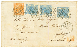 "70c To AUSTRALIA" : 1873 10c + 20c(x3) On Cover From ROMA To SYDNEY (AUSTRALIA). Verso, BRINDISI + SYDNAY. Vvf. - Non Classificati