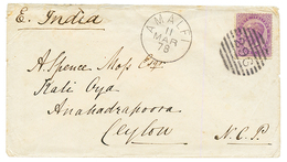 1878 ITALY 60c On Envelope From AMALFI Via BRINDISI To ANARADHAPURA (CEYLON). Arrival Cds On Reverse. Vvf. - Zonder Classificatie