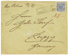 LIBERIA : 1892 GERMANY 20pf Canc. AUS WESTAFRIKA + "CAPE PALMAS 10/2 92" On Envelope To GERMANY. Vvf. - Liberia