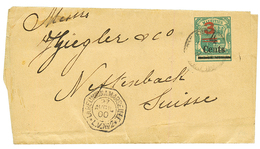 MAURITIUS : 1900 Postal Stationery 3 On 4c + LA REUNION A MARSEILLE To NEFTENBACH (SWITZERLAND). Vf. - Maurice (...-1967)