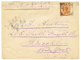 CURACAO - BONAIRE : 1897 25c Canc. BONAIRE On Envelope To BROOKLYN (USA). Vvf. - Curaçao, Antilles Neérlandaises, Aruba