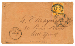 NEVIS : 1876 4d (fault) Canc. A09 + NEVIS On Envelope To NEW YORK. Verso, ST THOMAS. Vf. - Altri & Non Classificati