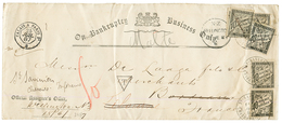 NEW ZEALAND : 1889 Envelope From WELLINGTON To FRANCE Taxed On Arrival With French POSTAGE DUES 10c(x3) + 40c(x3 Canc. S - Andere & Zonder Classificatie