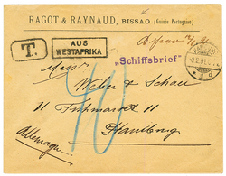 PORTUGUESE GUINEA : 1891 AUS WESTAFRIKA + "BISSAO 14/1 91" On Commercial Envelope To GERMANY. Superb. - Altri & Non Classificati