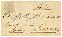 CABO VERDE : 1882 Crown 100R Canc. On Envelope To SAVONA (ITALY). Scarce. Vf. - Andere & Zonder Classificatie