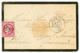 ROMANIA - Incoming Mail : 1872 FRANCE 80c BORDEAUX Issue (n°49) Canc. GC 2656 + NICE On Envelope To MOLDAVIE ROUMANIE. V - Andere & Zonder Classificatie