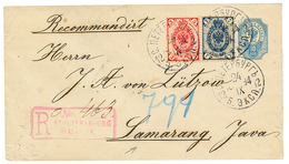 RUSSIA To JAVA : 1894 P./Stat 10k + 3k+ 7k Sent REGISTERED From ST PETERSBURG To NETHERLANDS INDIES. Vvf. - Andere & Zonder Classificatie