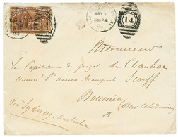 USA To NEW CALEDONIA : 1893 5c Canc. SAN FRANCISCO On Envelope (fault) With Text Datelined "CROISEUR LE DUCHAFFAULT" To  - Otros & Sin Clasificación