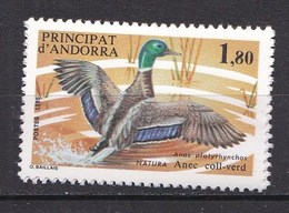 Principat D'Andorra N°342 Et 343  1985 Neuf Oiseaux Canard  ** - Unused Stamps
