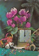 CPA MUSHROOMS, BELL ORNAMENTS, HORSE SHOE, CLOCK, FLOWERS - Pilze