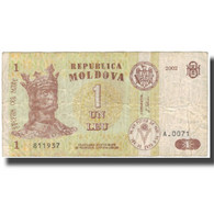 Billet, Moldova, 1 Leu, 2002, 2002, KM:8e, TB - Moldawien (Moldau)