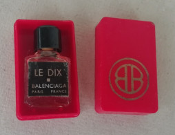 Miniature Flacon à Parfum Ancien Le Dix De Balenciaga - Miniaturen (met Doos)