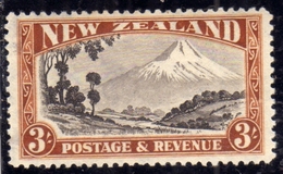 NEW ZEALAND NUOVA ZELANDA 1936 1941 MOUNT EGMONT MONTE NORTH ISLAND 3p PERF DENT. 12 1/2 MNH - Unused Stamps