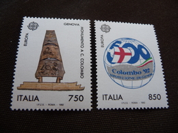 TIMBRES  EUROPA  1992     ITALIE     N  1940  /  1941    COTE  7,00  EUROS   NEUFS  LUXE** - 1992