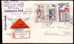 CZECHOSLOVAKIA 1962 Registered Cash-on-delivery Cover With Postage Rate 2.20 Kc. - Storia Postale