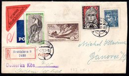 CZECHOSLOVAKIA 1957 Registered Cash-on-delivery Cover With Postage Rate 2.20 Kc. - Covers & Documents