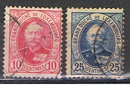 (LUX 13) LUXEMBOURG //  YVERT 59, 62 // 19891-93 - 1891 Adolphe Voorzijde