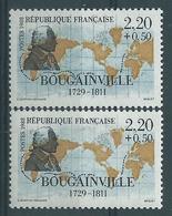 [30] Variété :   N° 2521 Bougainville Mers Bleue-pâles  + Normal ** - Nuovi