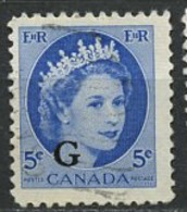 Canada - Kanada Service 1955-56 Y&T N°S41 - Michel N°D47 (o) - 5c Elisabeth II - Opdrukken