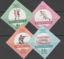 1960 ROME   OLYMPIC MNH STAMPS COMP.SET  FROM PHILIPPINES / SPORTS /SHOOTING,SWIMMING,VOLLEYBALL,ATHLETICS , - Summer 1960: Rome