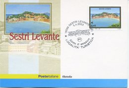 ITALIA - FDC MAXIMUM CARD 2003 - TURISMO - SESTRI LEVANTE - ANNULLO SPECIALE - Cartoline Maximum