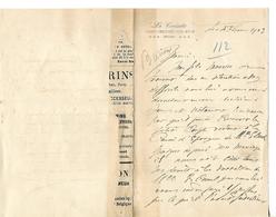 Lettre 1903 / SUISSE / SAINT CERGUES SUR NYON / Hôtel "La Croisette" / Signature Barnioux - Schweiz