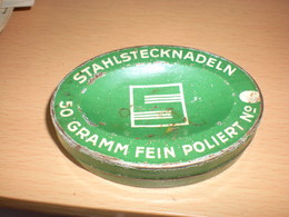 Old Tin Box 50 Gramm Fein Poliert  Stahlstecknadein - Boxes