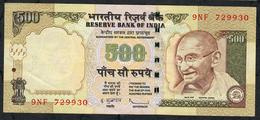 INDIA P99f1 500 RUPEES 2010 #9FN NO LETTER   Sign.20  VF - Inde