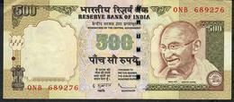 INDIA P99f1 500 RUPEES 2010 #ONB NO LETTER   Sign.20  VF - Inde