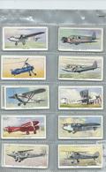 Players   Cigarette Cards  50/50 Full Set   Civil Aeroplanes  Self Adhesive Gummed Backs - Player's