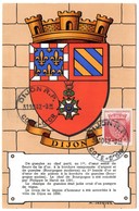 HERALDIQUE = 21 DIJON 1942 = CARTE MAXIMUM  Illustrée D' ARMOIRIES + N° Yvt 559 + HOROPLAN - 1940-49