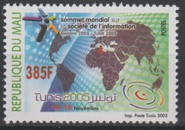 Mali 2005 Mi. 2618 Sommet Mondial Sur La Société De L'Information Map Landkarte Carte Summit 1 Val. - Mali (1959-...)