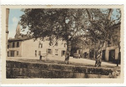 Carte Postale Ancienne Montclar De Quercy - Place De La Mairie Et Clocher - Montclar De Quercy