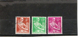 FRANCE    1957-59  Y.T. N° 1115  à  1116  Oblitéré - 1957-1959 Moissonneuse