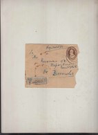 Indian Postal Stationary Registered Cover British India - Brieven En Documenten