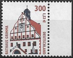 2000 Deutschland  Germany  Mi. 2141 **MNH RR  Sehenswürdigkeiten : Rathaus, Grimma - Unused Stamps