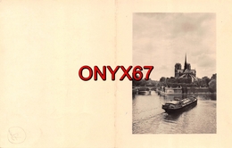 Carte Voeux 2 VOLET-PARIS-75-Cathédrale Notre-Dame 1163-1260 Flèche Tombée 15-04-19-Eglise-Religion-Péniche-Bateau-RARE - Chiese