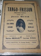 Partition De " Tango Frisson" - Partitions Musicales Anciennes