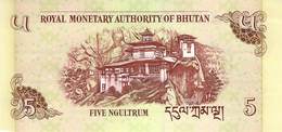 Five Ngultrum Bhutan 2006 UNC - Bhután