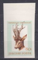 Hungary 1966 Wild Animals Deer Mi#2258 B, Imperforated, Mint Never Hinged - Neufs