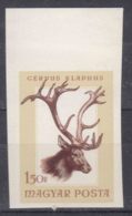 Hungary 1966 Wild Animals Deer Mi#2259 B, Imperforated, Mint Never Hinged - Nuevos