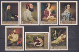 Hungary 1967 Art Paintings Mi#2330-2336 B - Imperforated, Mint Never Hinged - Neufs