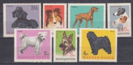 Hungary 1967 Domestic Animals - Dogs Mi#2337-2343 A - Perforated, Mint Never Hinged, 2340 Minor Gum Disturbance - Ongebruikt