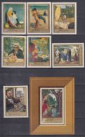Hungary 1967 Art Paintings Mi#2370-2376 With Block 61, Mint Never Hinged - Unused Stamps