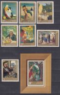 Hungary 1967 Art Paintings Mi#2370-2376 With Block 61, Mint Never Hinged - Neufs